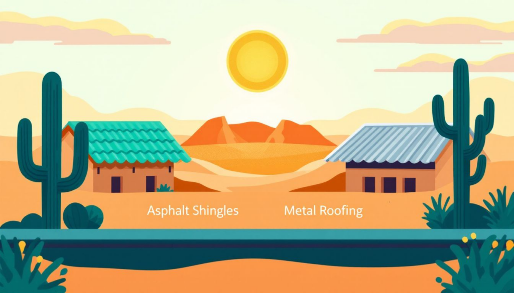 Choosing the right roofing material for Arizona homes, considering durability and climate.