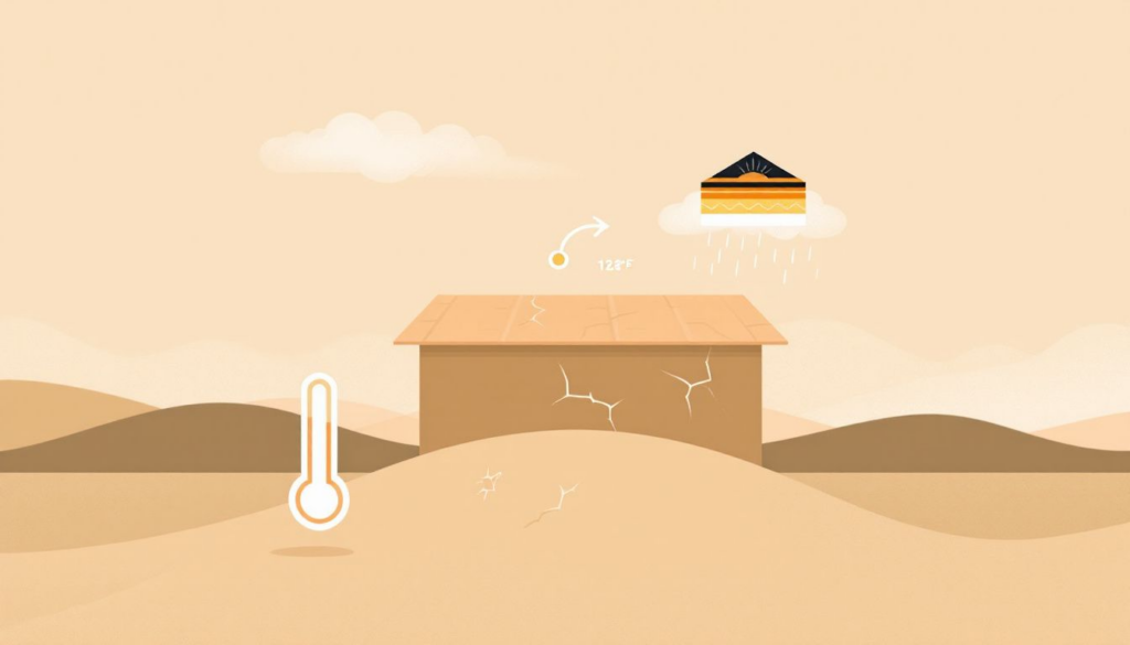 Factors influencing roof lifespan in Arizona, including extreme heat and monsoon season.