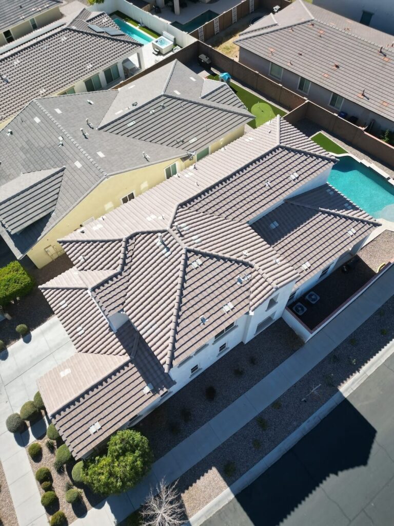 A beautiful residential roof showcasing quality roofing services in Scottsdale.