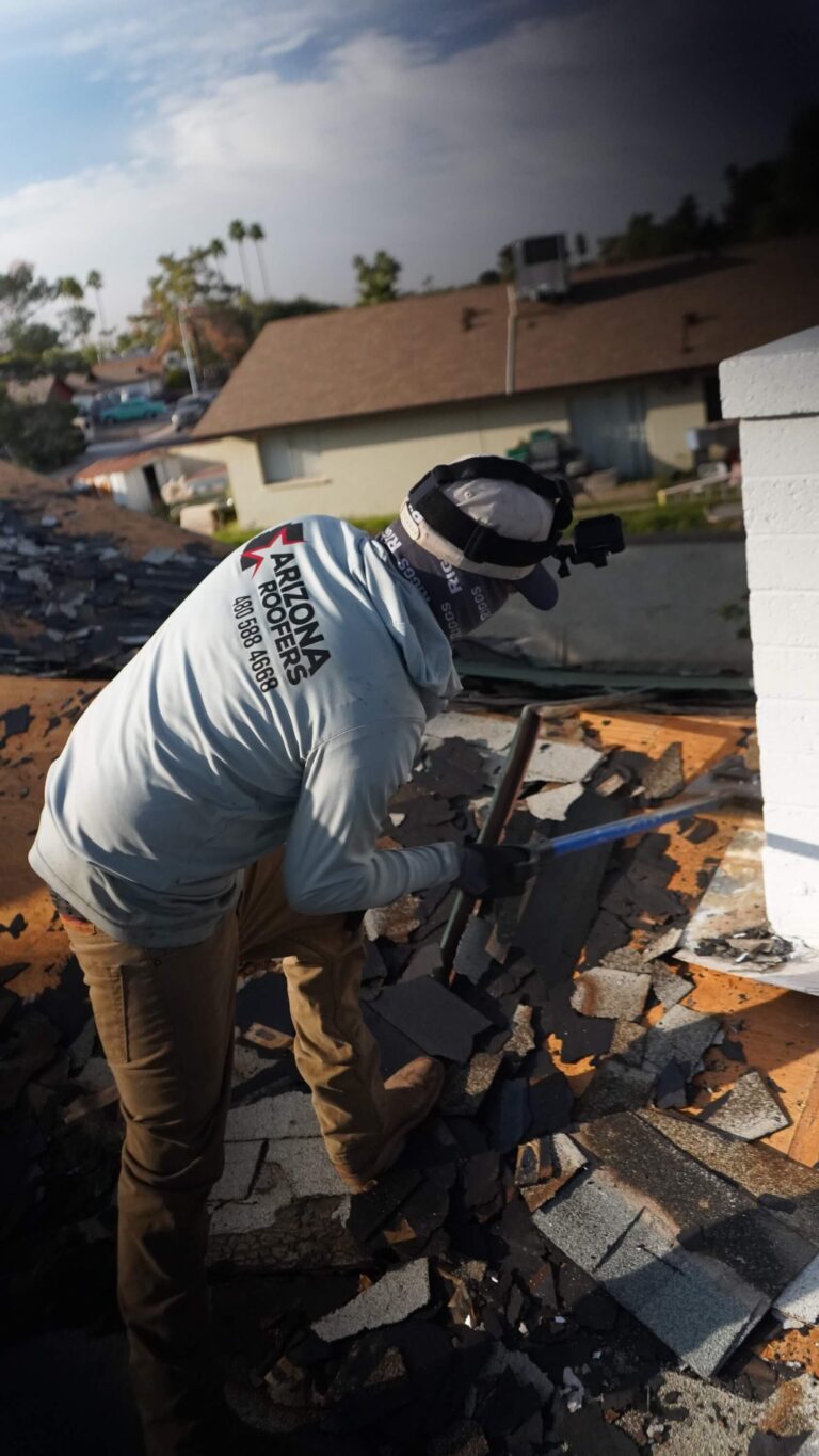 Arizona Roofers roofer working on a roof